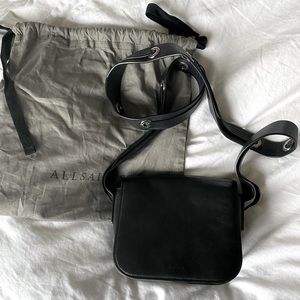 AllSaints Black Leather Crossbody